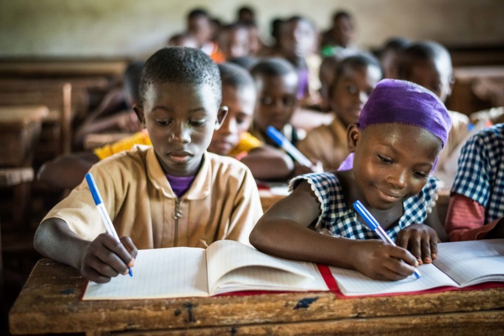 Children at school in Ivory Coast